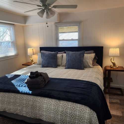 Bedroom #4: king bed on lower level