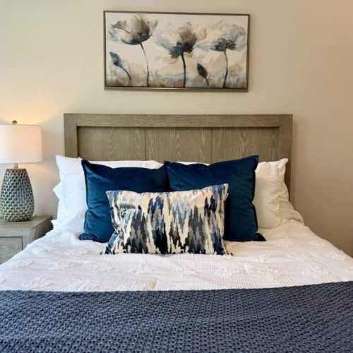 Bedroom 2: queen bed, main floor