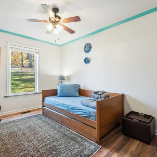 Bedroom #3: main floor, twin bed, with trundle bed underneath