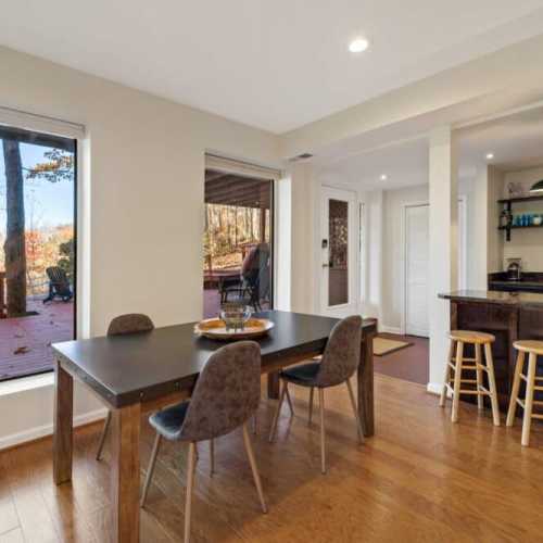 Lower level dining area