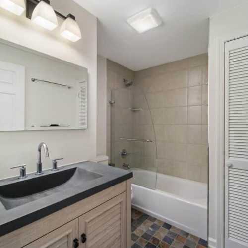 Bathroom 4: full bath, off lower level living room and used by bedroom #3