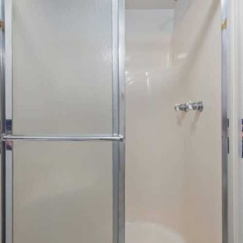 Bathroom 2: Full bathroom with a shower in the basement