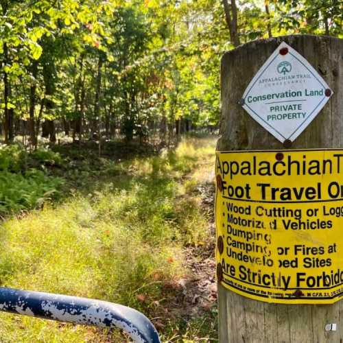 Appalachian trail access begins a short walk down the street
