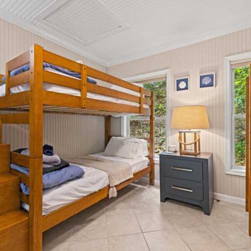Bedroom #4: three bunk beds on the main floor
