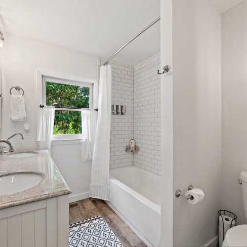 Bathroom #2: full bath on main floor with shower/bathtub combo