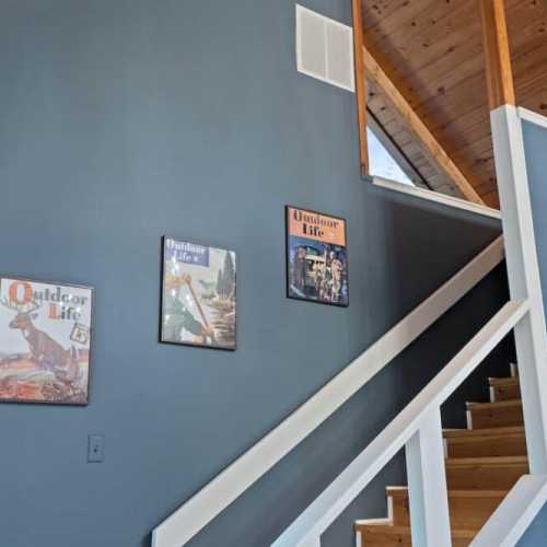 Stairs up to loft bedroom