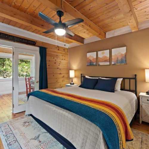 Bedroom 1: king bed, main floor