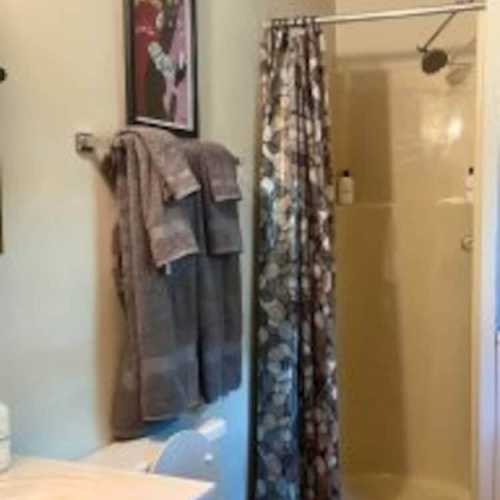 Bathroom #1: full bathroom with shower on the main floor; en suite for bedroom #1