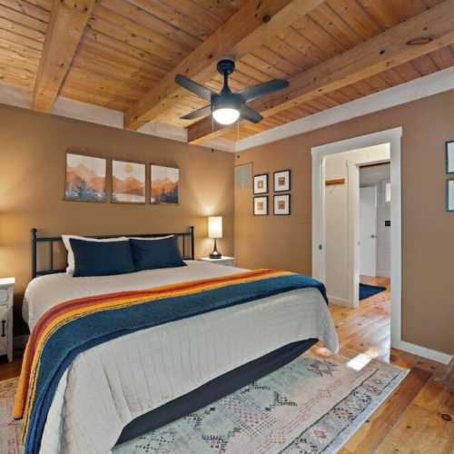 Bedroom 1: king bed, main floor