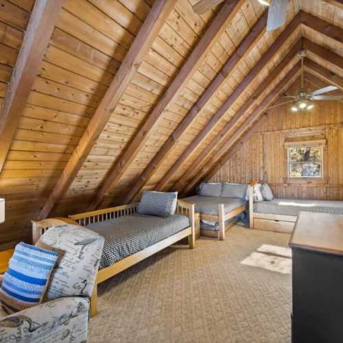 Bedroom #3: loft bunk room has 4 twin beds