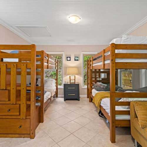 Bedroom #4: three bunk beds on the main floor