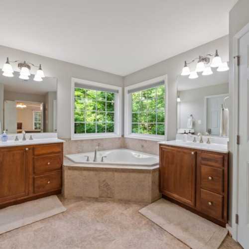 Bathroom #1: full bathroom with separate shower and large soaking tub
