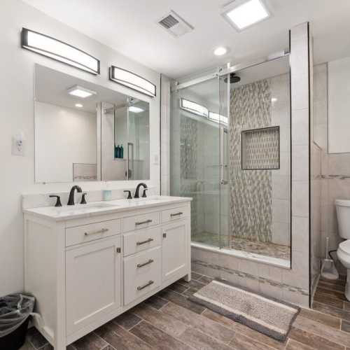 Bathroom #3: full bathroom with shower on lower level