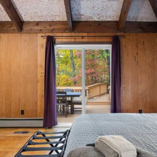 Bedroom #1: queen bed on main floor with en suite bathroom