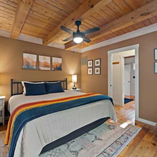 Bedroom 1: king bed, main floor