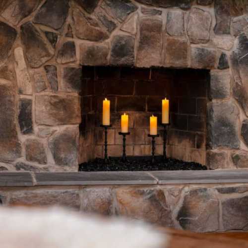 The fireplace was relined in fall 2025 and is ready for your indoor wood fires all winter long