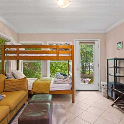 Bedroom #4: three bunk beds on the main floor