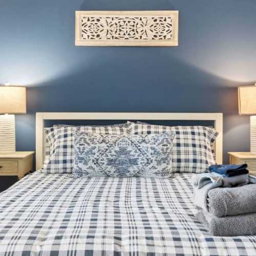 Bedroom #4: lower level, queen bed with en suite bathroom