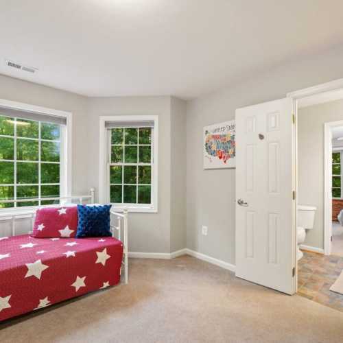 Bedroom #3: one bunk bed with a trundle and a twin daybed; "Jack and Jill" access to full bathroom