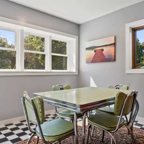 Lower level dining area