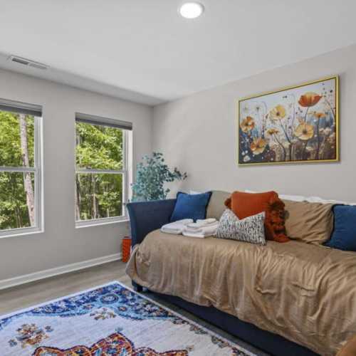 Basement Bonus Room: single daybed with trundle bed