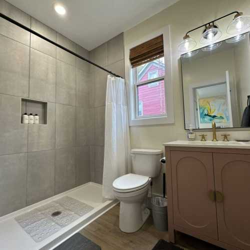 Bathroom #2: full bathroom with shower on main floor