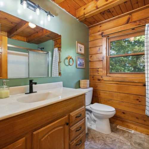 Bathroom 1: full bathroom with shower on the main floor