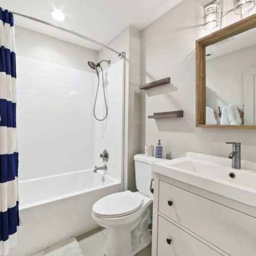 Bathroom #3: full bath in lower level with bathtub/shower combo