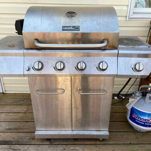 Propane grill on the back deck.  We provide the propane for you.