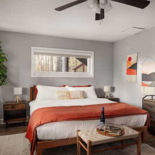 Comfortable king bed designed for restful nights.